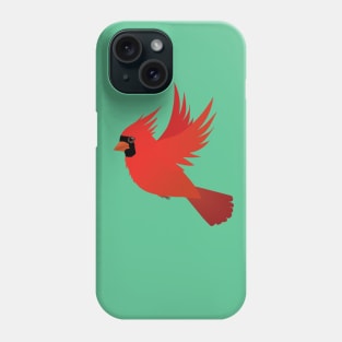 Flying northern cardinal Phone Case