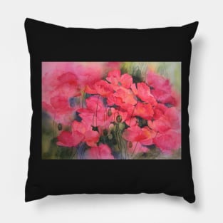 Scarlet Poppies Pillow