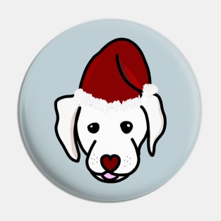 Puppy in christmas bonnet Pin