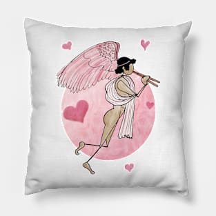 Eros playing a Flute Pillow