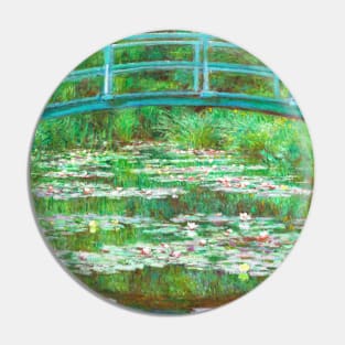 Claude Monet Japanese Footbridge famous art painting Pin