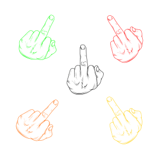 Middle finger colorful funny T-Shirt