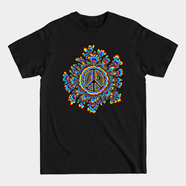 Disover glowing psychedelic peace sign - Peace Sign - T-Shirt