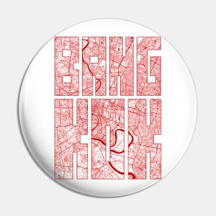 Bangkok, Thailand City Map Typography - Oriental Pin