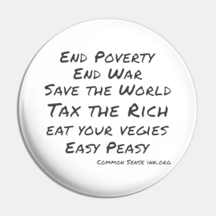 End Poverty Pin