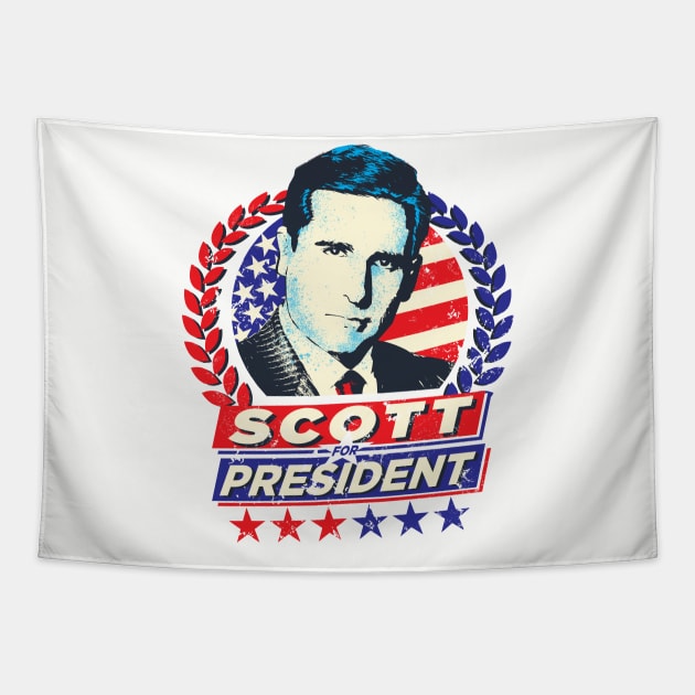 Michael Scott the Office for President Tapestry by Alema Art