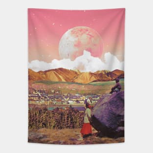 Our New Home - Retro Futurism Tapestry