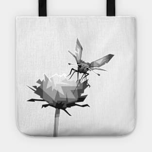 bee flower pop art grayscale Tote