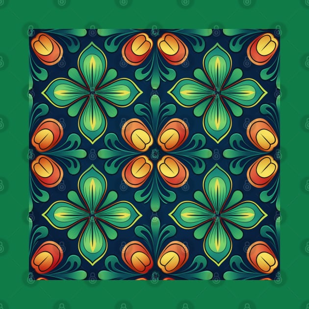 Clover shamrock in St Patricks day seamless pattern by MilkyBerry