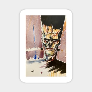 Frankenstein Zombie Illustration Magnet