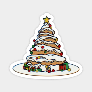 Festive Christmas Cake Magnet