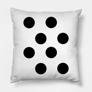 Black on Orange polkadot dot spots Pillow