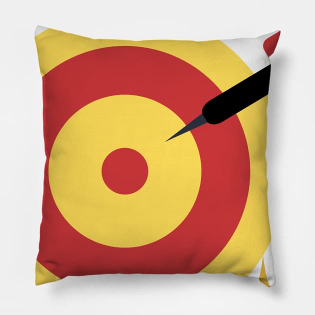 red yellow target archery design Pillow by Artistic_st