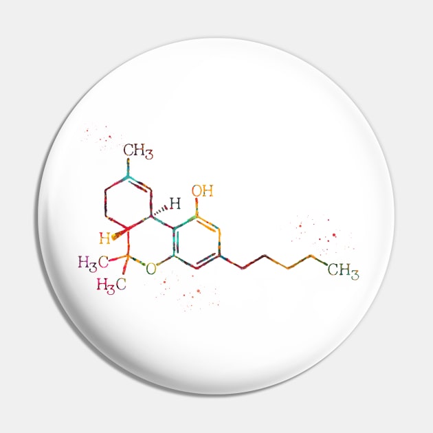 Cannabis Molecule Pin by erzebeth