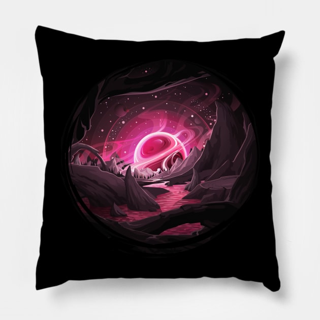 Alien Planet Pillow by Prok_Art