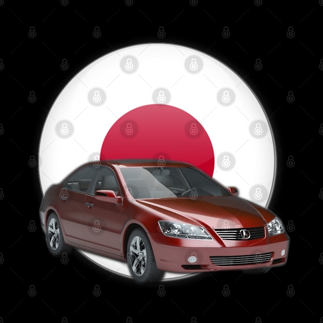 Acura SL Maroon sedan 1 by Stickers Cars