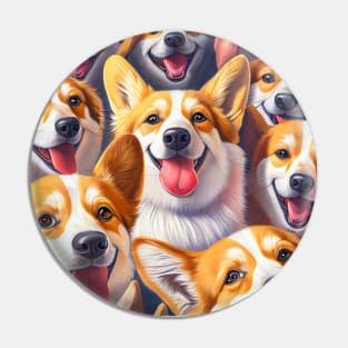 Dog Corgi Wild Nature Funny Happy Humor Photo Selfie Pin