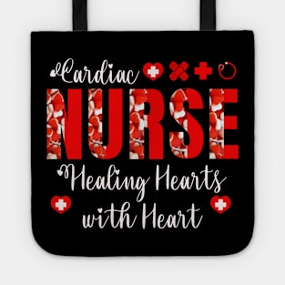 Cardiac nurse healing hearts with heart Tote