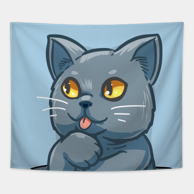 Pocket Cute British Shorthair Cat British Shorthair Tapestry