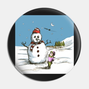 The snowman Pin