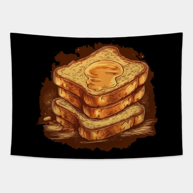 Vintage Toast Tapestry by Pixy Official
