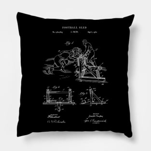 American Football Training Sled Patent Blueprint 1959 Pillow