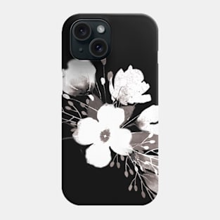 Romantic Floral 1 - BW2 - Full Size Image Phone Case