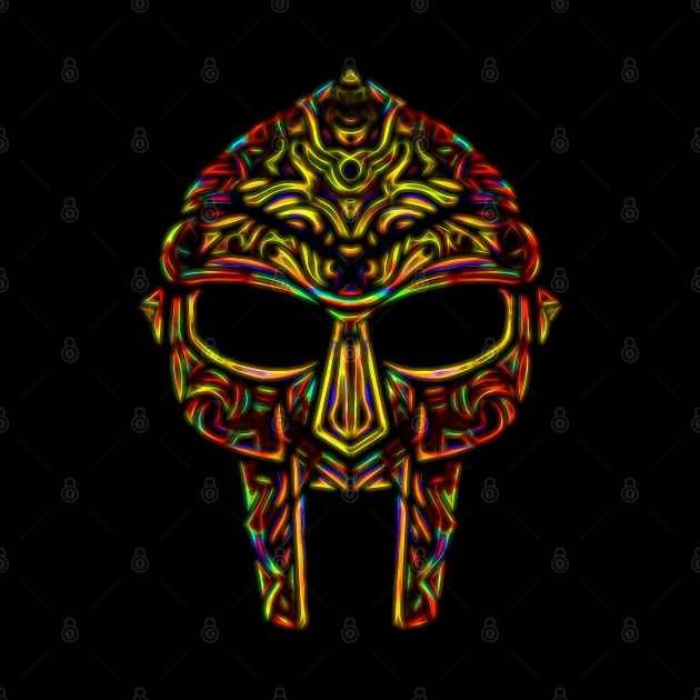 MF Doom Neon Glow by Mr.FansArt