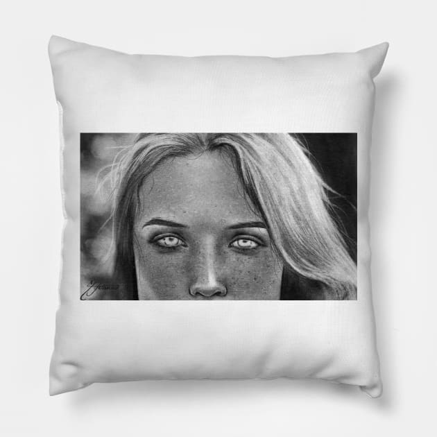 MOON GIRL Pillow by JessicaMarjorie