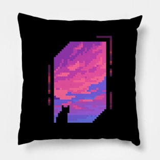 Cat - Sunset Pillow