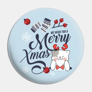 Cats Wish You A Merry Christmas Pin