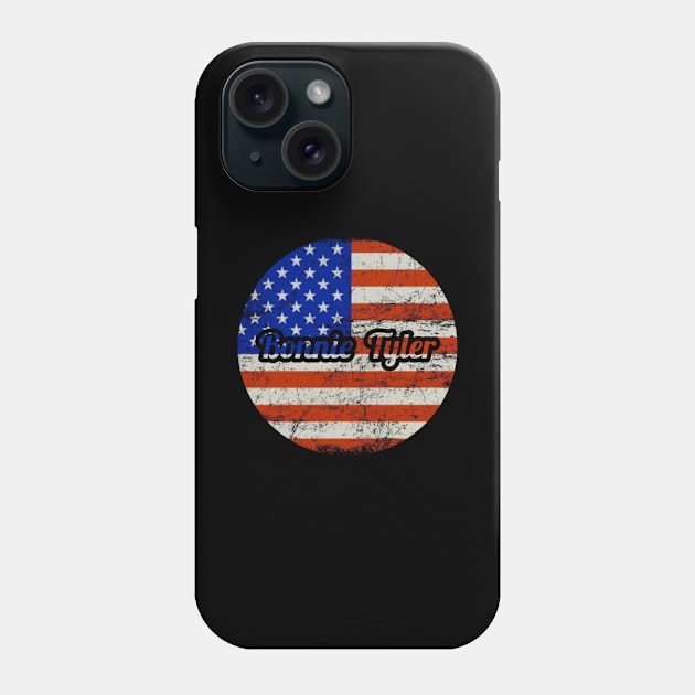 Bonnie Tyler / USA Flag Vintage Style Phone Case by Mieren Artwork 