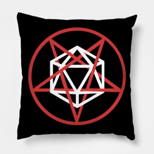 Satanic d20 Pentagram | Roleplaying Game Design Pillow