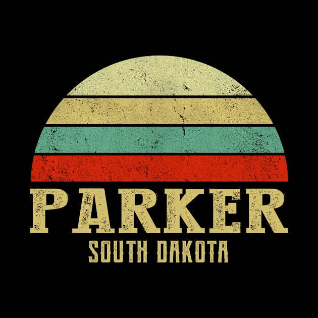 PARKER SOUTH DAKOTA Vintage Retro Sunset Shirt by LIPTIN