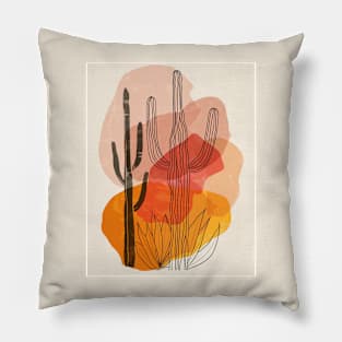 Desert Cacti Landscape Pillow