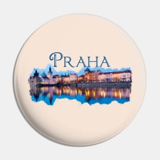 Praha: Evening Skyline Pin