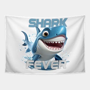 Shark Fever Splash Tee Tapestry