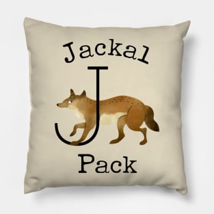 J Is For Jackal Pack Pillow