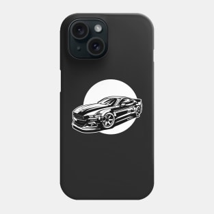 Ford Mustang pony GT Eco boost 2016 illustration graphics Phone Case