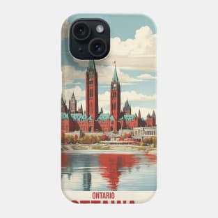 Ottawa Canada Vintage Poster Tourism Phone Case