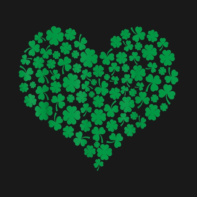 Lucky Shamrock Make Heart Happy St Patrick's Day by Mhoon 