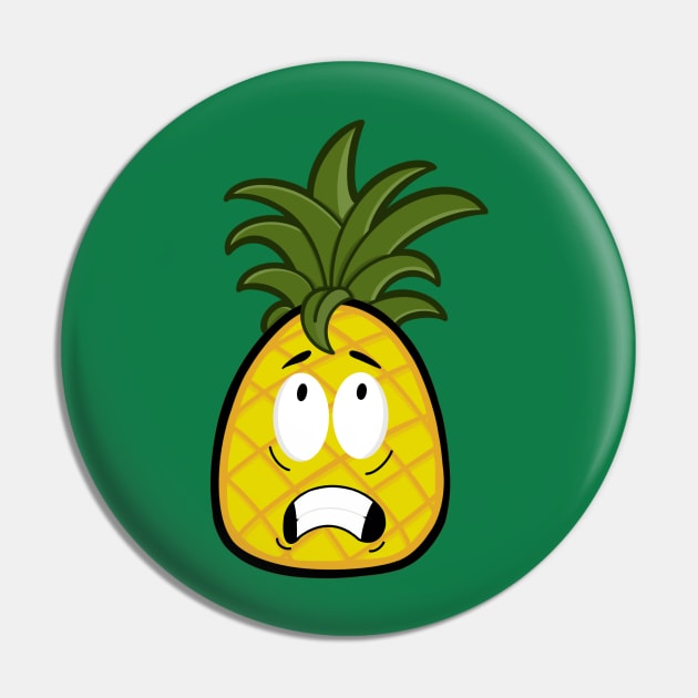 Scared pineapple Pin by CraftyNinja