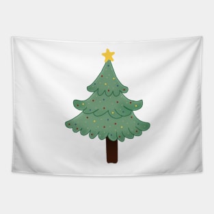 Cute looking Christmas tree Tapestry