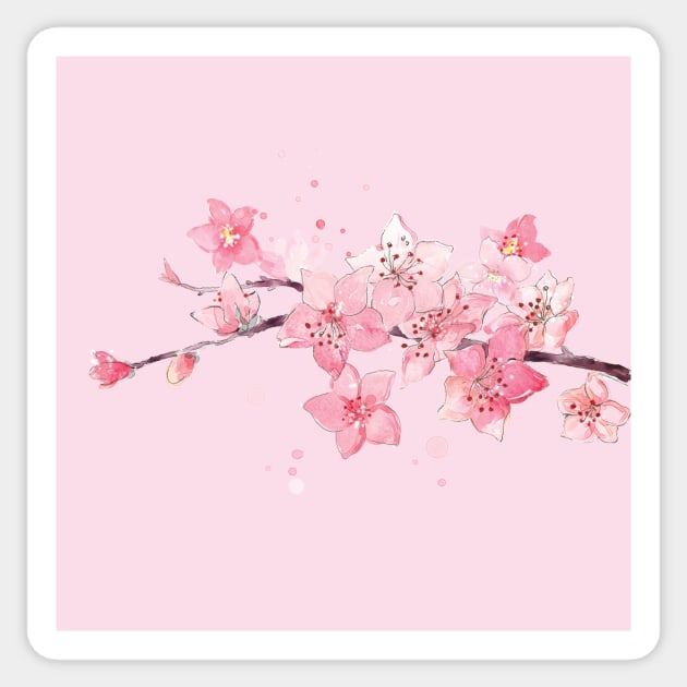 Aesthetic Stickers: Pink Flowers Sticker