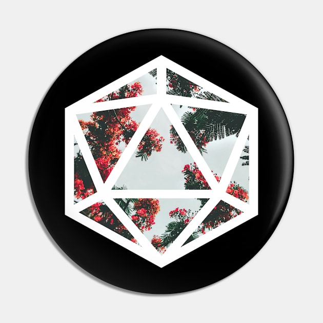 D20 Decal Badge - Dead on the Beach Pin by aaallsmiles