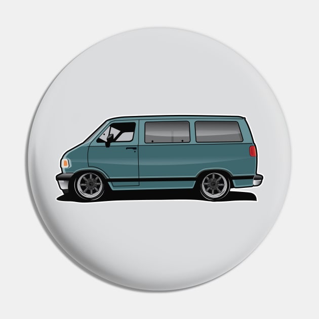 1994 Dodge Van Turquoise Pin by RBDesigns