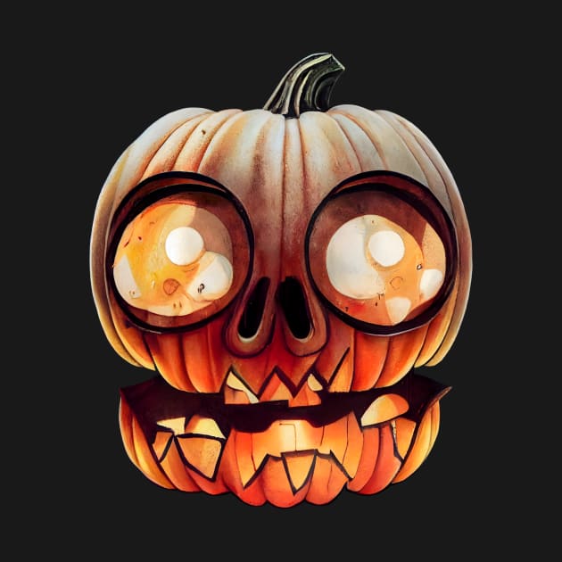 Scary Halloween Pumpkin Art by Lower Expectations