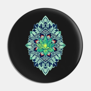 Vintage Mandala Lotus Flower Pin