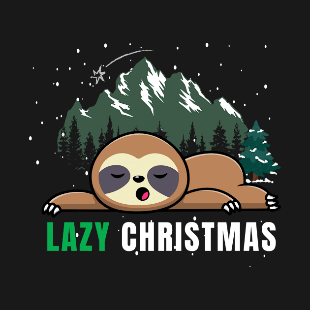 Lazy Christmas Sloth  Funny by CoolFuture