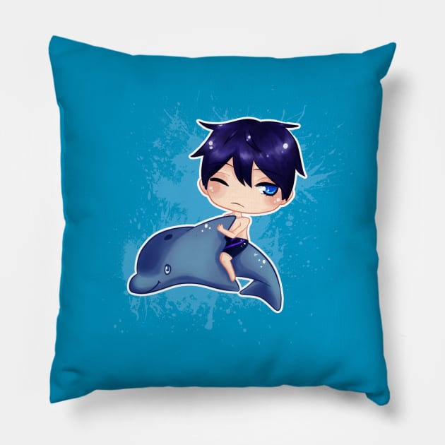 Chibi Haruka Nanase Pillow by sambeawesome